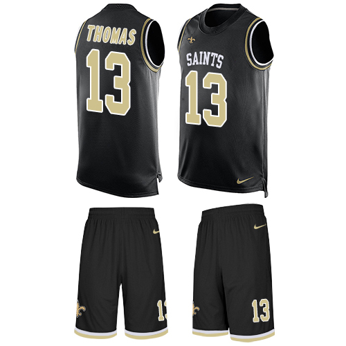 Men's Limited Michael Thomas Nike Jersey Black - #13 Tank Top Suit NFL New Orleans Saints